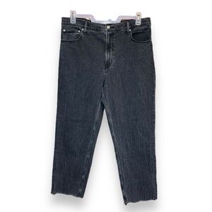 Abercrombie & Fitch The Mom High Rise Black Straight Jeans Size Women’s 32 14